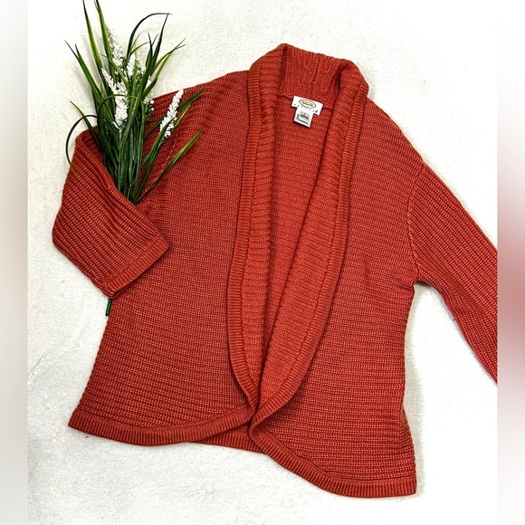 Talbots Peach Cashmiere & Silk Cardigan Sweater - Large (Petite) - Picture 1 of 9